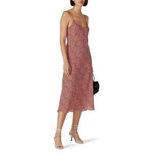 RESA Red and White Midi Dress